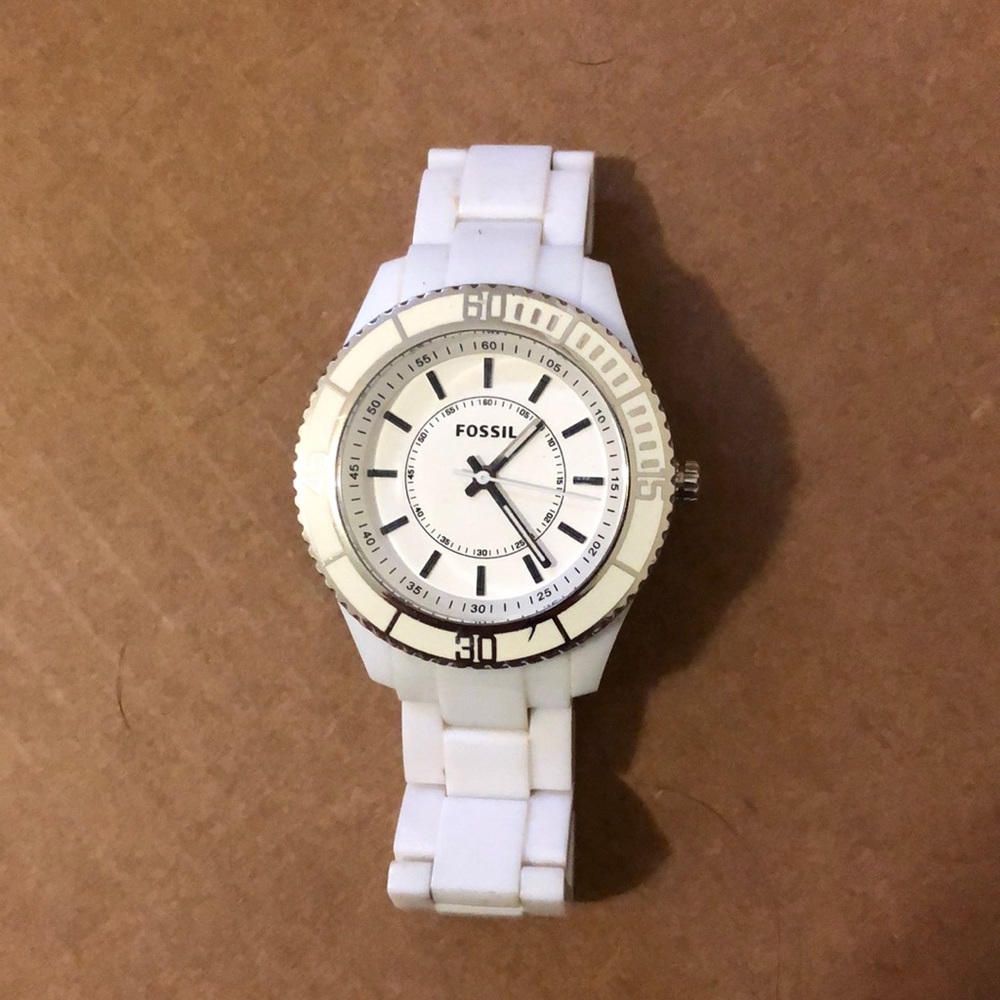 Fossil white watch